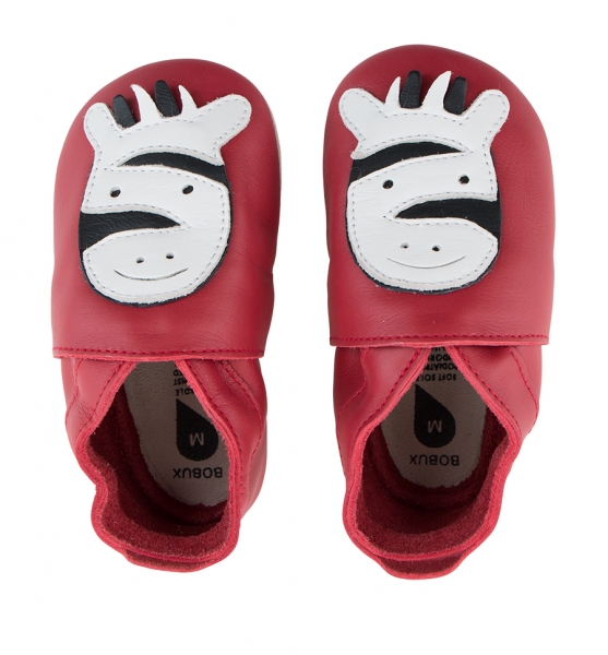Bobux: Soft sole Red Zebra