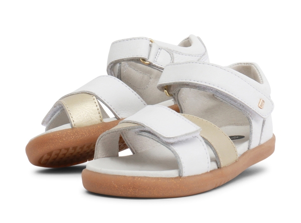 <b>iWalk (No: 23-26)</b><i> Sail Sandal White & Gold</i>