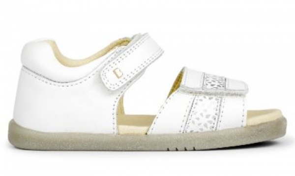 Bobux: Step up Hampton Sandal White Comet