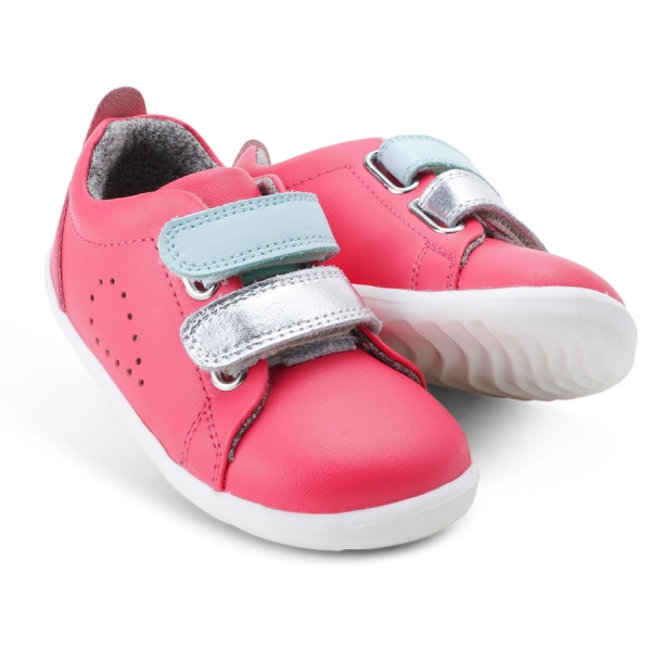 Bobux: iWalk (No: 23-26) Grass Court Waterproof Switch Guava (Silver)